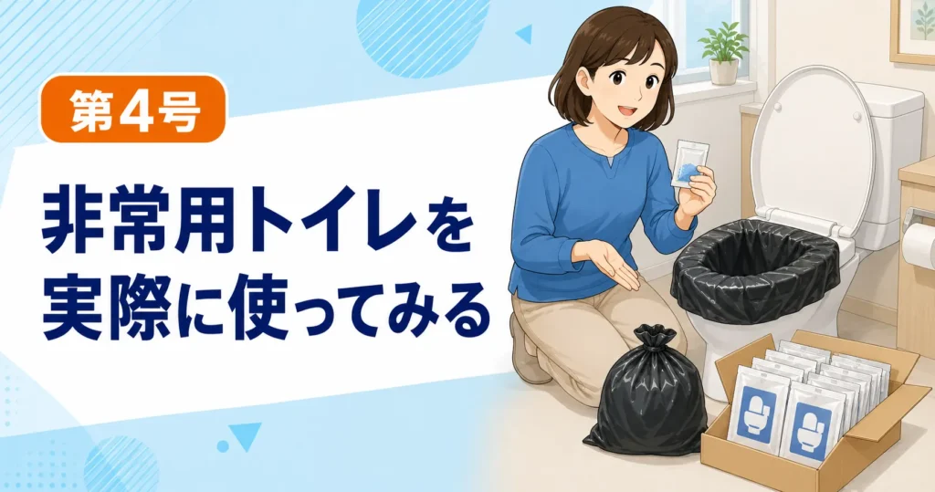 非常用トイレの使い方と必要な備蓄量を確認する